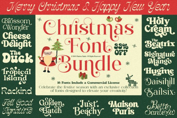 Christmas Bundle Festive Holiday: Integrating Premium Fonts into Your Creative Workflow